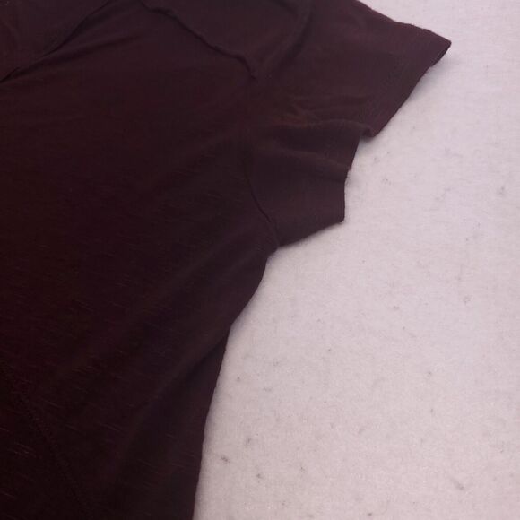 Mossimo Casual Pullover Short Sleeve T Shirt Womens Size Extra Small XS Maroon - Picture 5 of 7